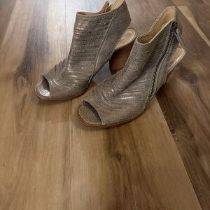 Paul Green Metallic Peep Toe Booties – UK 5 / US 7–7.5